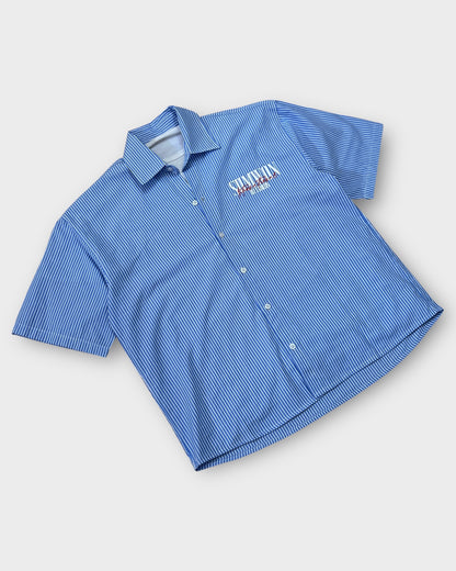 Blue Striped Street Boxy Cut Shirt