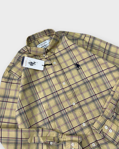 Classic Ash Yellow Check Shirt Regular Fit