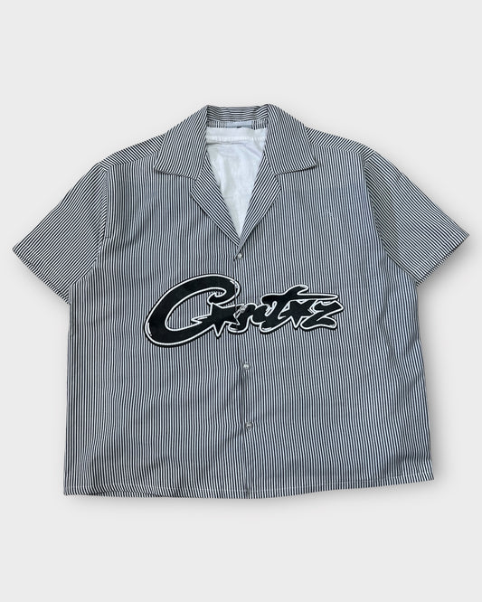 Grey Striped Cortiez Boxy Cut Shirt