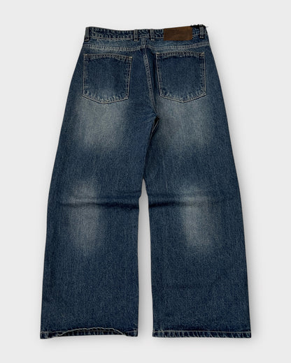 Retro Blue Wide Leg Denim