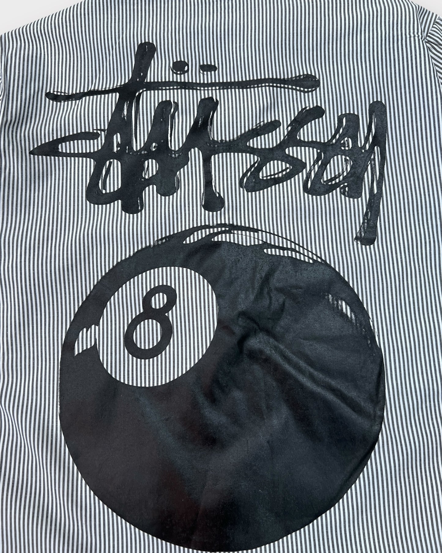 Grey Striped 8 Ball Street Boxy Cut Shirt