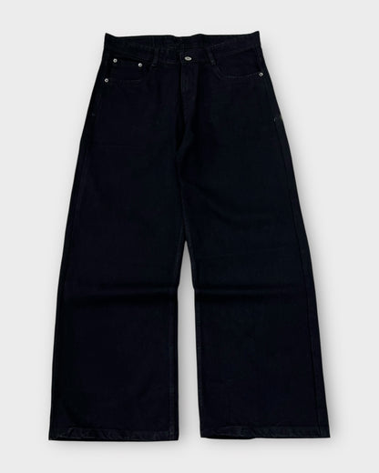 Jet Black Wide Leg Denim