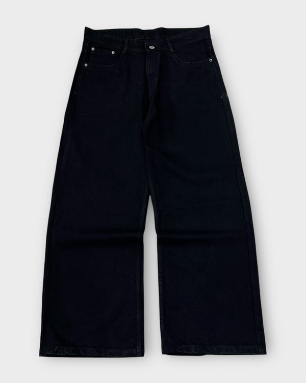 Jet Black Baggy Wide Fit Denim