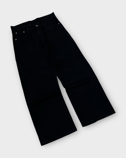Jet Black Wide Leg Denim