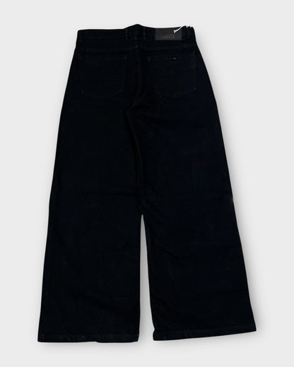 Jet Black Wide Leg Denim