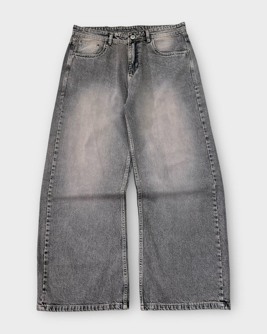 Tinted Grey Wide Leg Denim
