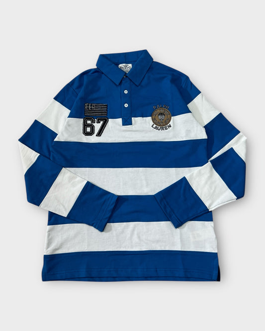 Polo Rugby Tshirt - Blue/White