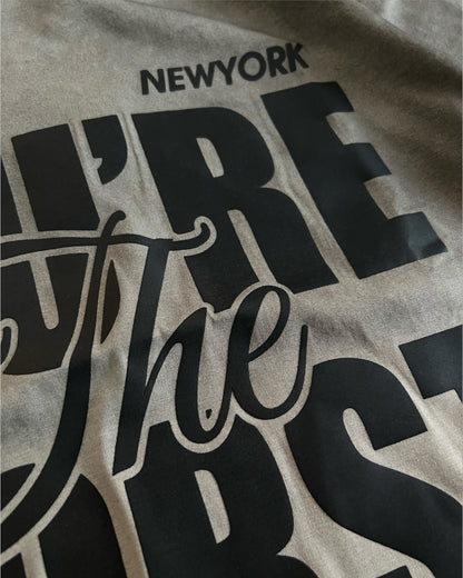 Gradient Wash 'You're The Worst" T-shirt - Dark Beige