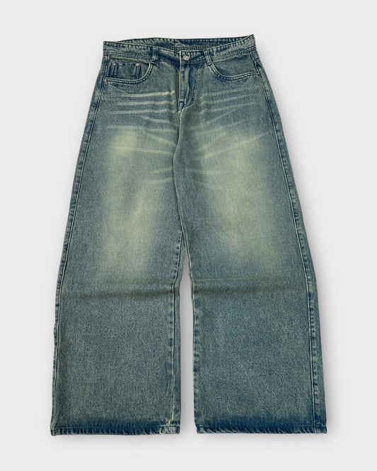 Green Tint Vintage Wide Leg Denim