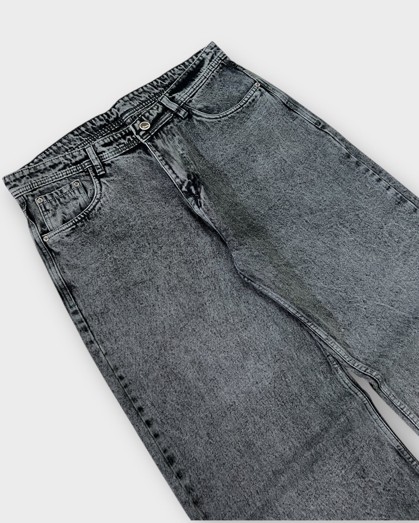 Light Charcoal Grey Wide Leg Baggy Jeans