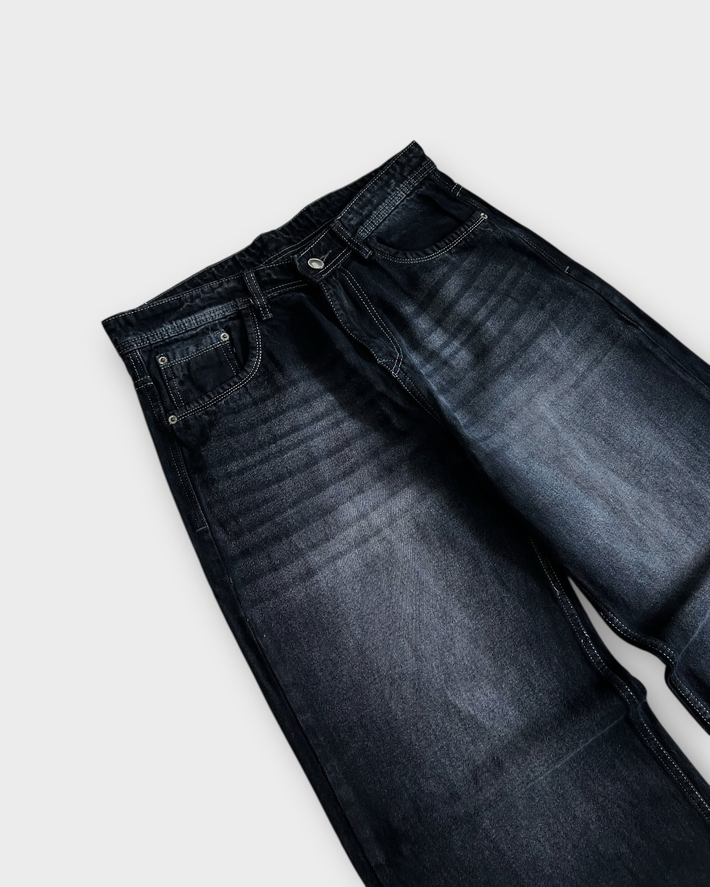 Onyx Mist Baggy Wide Leg Jeans
