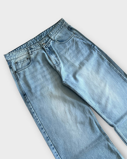 Ice Blue Baggy Wide Leg Jeans