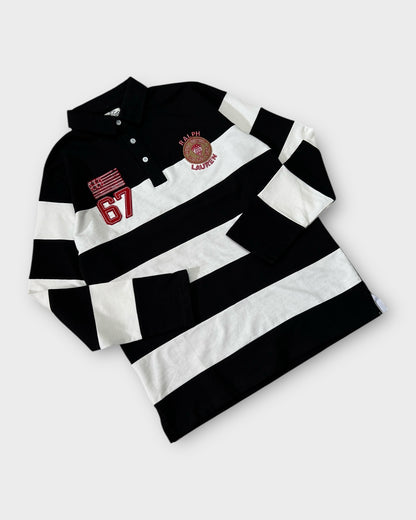 Polo Rugby Tshirt - Black/White