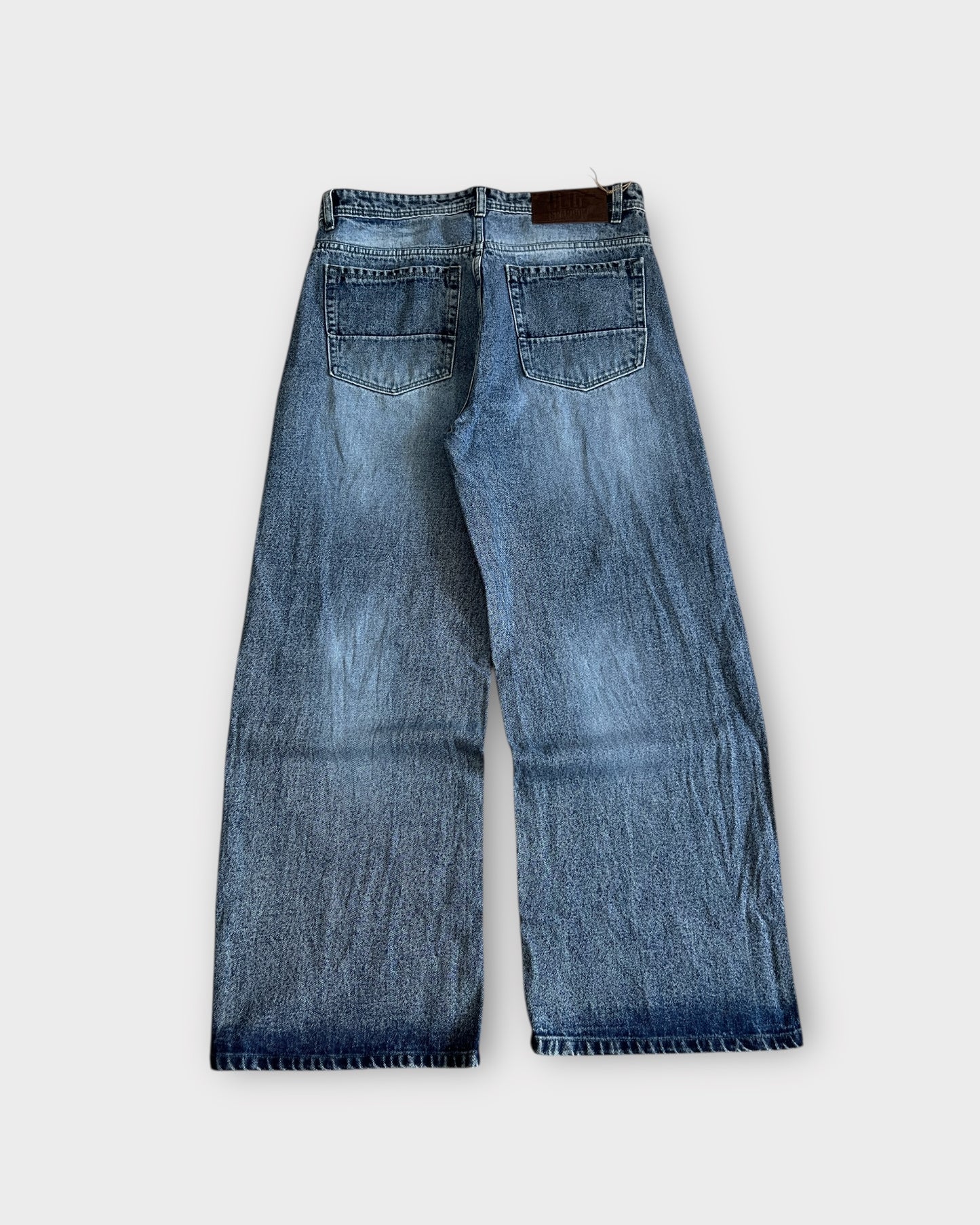 Stonewash Light Baggy Wide Leg Jeans