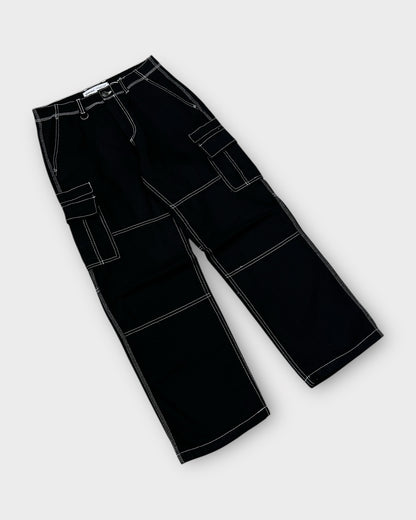 Black Utility Loose Fit Cargo