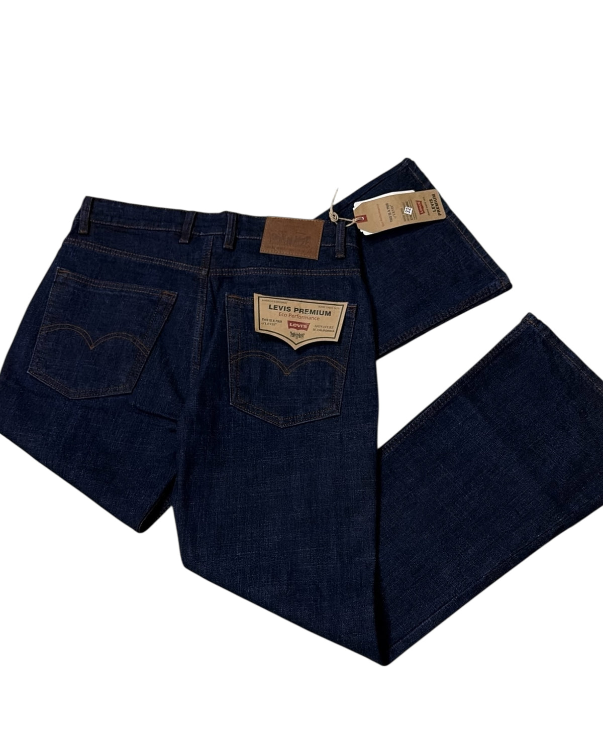 Raw Wash Bootcut Fit Jeans - Denim Blue