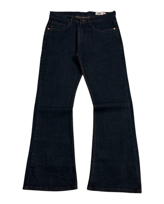 Raw Wash Bootcut Fit Jeans - Blackish Blue